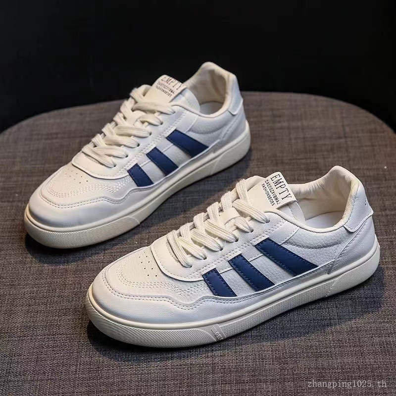 ของแท้หนังน้ําหนักเบา Soft-Soled Forrest Gump รองเท้าผู้หญิง 2025 ฤดูใบไม้ผลิใหม่สไตล์ All-Match แฟชั่น Casual กีฬารองเท้าแบนรองเท้าสีขาว