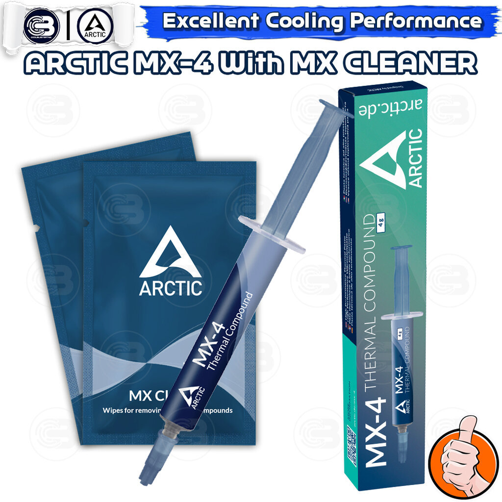 [CoolBlasterThai] Arctic MX-4 4g. Thermal Compound with 2x MX-Cleaner (ซิลิโคนนำความร้อน)