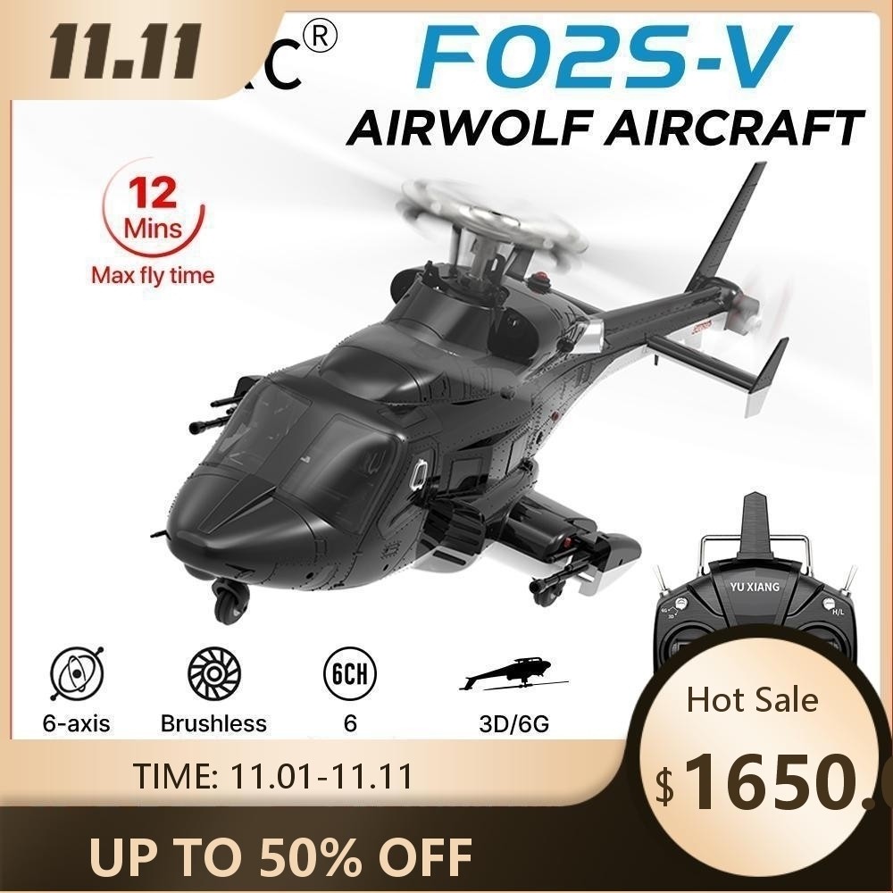2026NEW Yuxiang F02V Flying Wolf Helicopter Remote Controlled Aircraft Model, Realistic 3D Aerobatic
