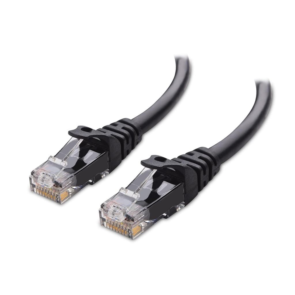 Cable Matters 10Gbps Hookless Cat 6 Ethernet Cable-25 ฟุต, สาย Cat 6, สาย Cat6, สาย Ethernet, สีดํา