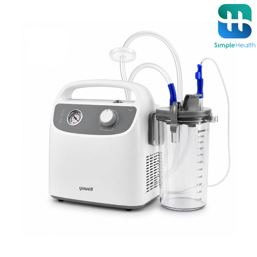Simple Health TH เครื่องดูดเสมหะไฟฟ้า Yuwell รุ่น 7E-G1 สำหรับผู้ป่วยติดเตียง แรงดูดสูงสุด 15 ลิตร/น