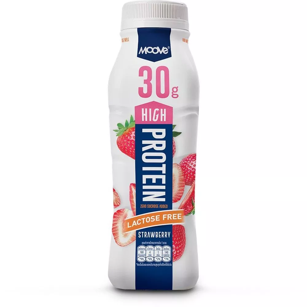 [สินค้าส่งด่วน] มูฟ นมโปรตีนสูงแลคโตสฟรี รสสตรอว์เบอร์รี 310 มล. MOOVE HIGH PROTEIN MILK STRAWBERRY 310 ML