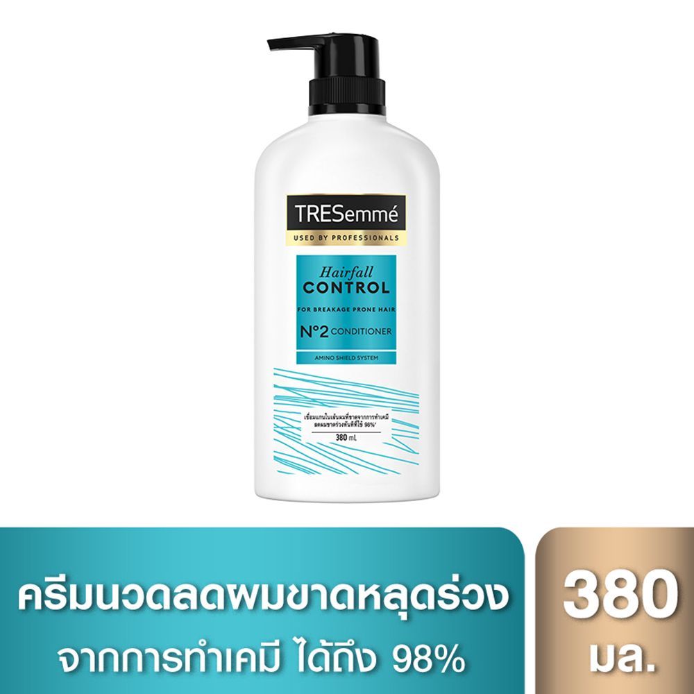 [สินค้าส่งด่วน] เทรซาเม่ แชมพู+ครีมนวด แฮร์ฟอล 370มล X2 TRESEMME SHAMPOO+CONDITIONER HAIR FALL 370ML X2