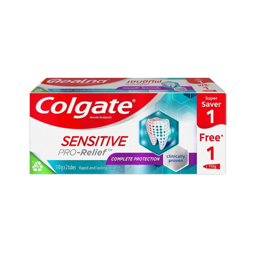 [สินค้าส่งด่วน] คอลเกตยาสีฟันโปรรีลีฟคอมพลีท 110ก.X2 COLGATE PRORELIEF COMPLETE 110 G.X2