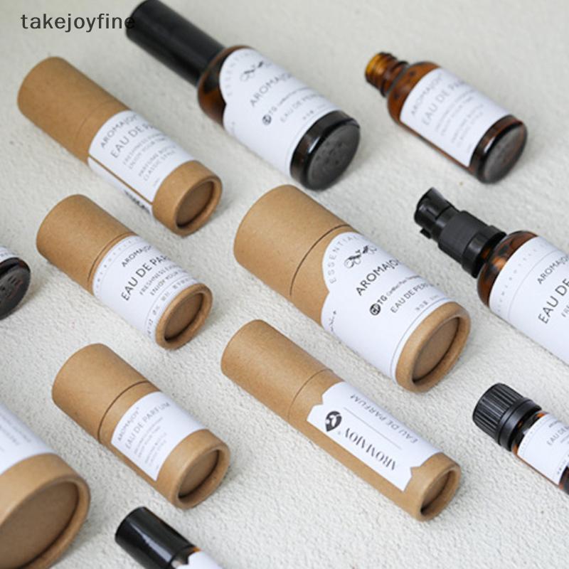 TFTH Empty Round Cowhide Paper Tube Paaging Box for Perfume Roller Bottle Vary