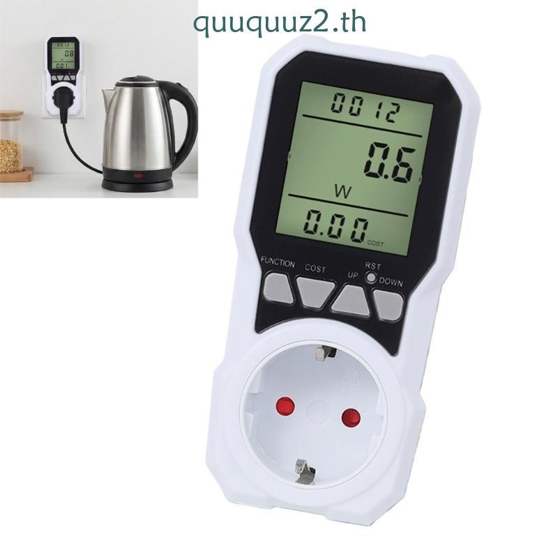 Quu 3680W Wattmeter ซ็อกเก็ต Wattage Kwh Energy Meter Energy Digital Power Meter