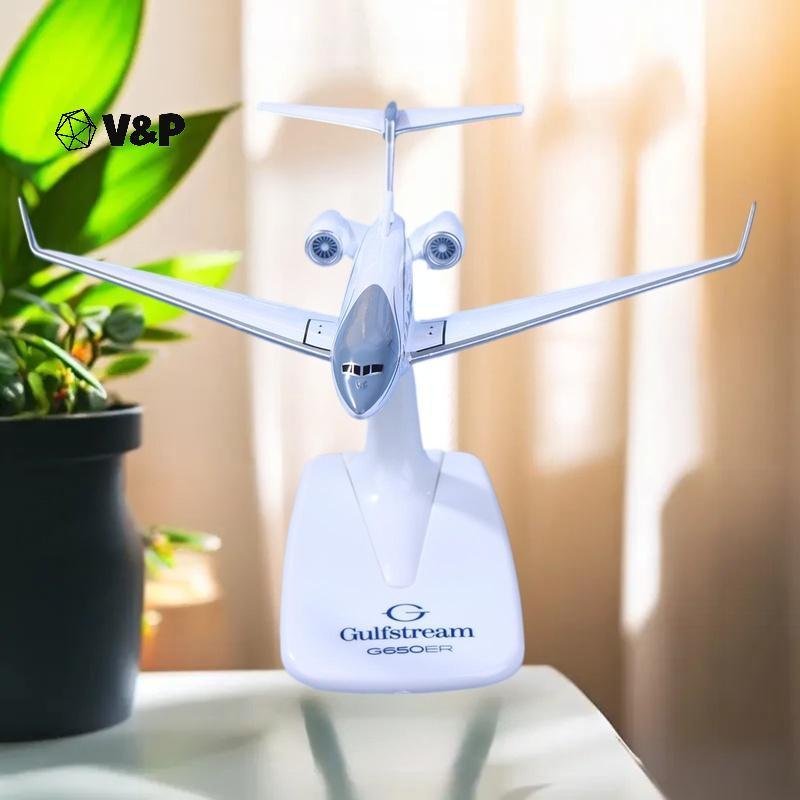 V&P 1PCS Gulfstream G650 เครื่องบิน Diecast 1/200 Scale เครื่องบินรุ่นเครื่องบิน G650ER เครื่องบินรุ
