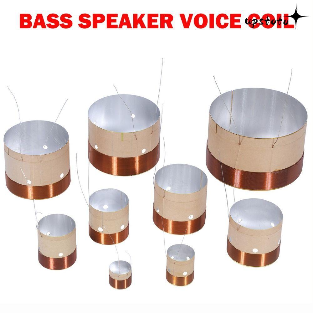 UPSTOTO Bass Voice Coil, 2 ชั้น 20.5 มม. ~ 99.5 มม.ลําโพง Voice Coil เปลี่ยนลําโพงเบสอลูมิเนียมสีขาว Voice Coil