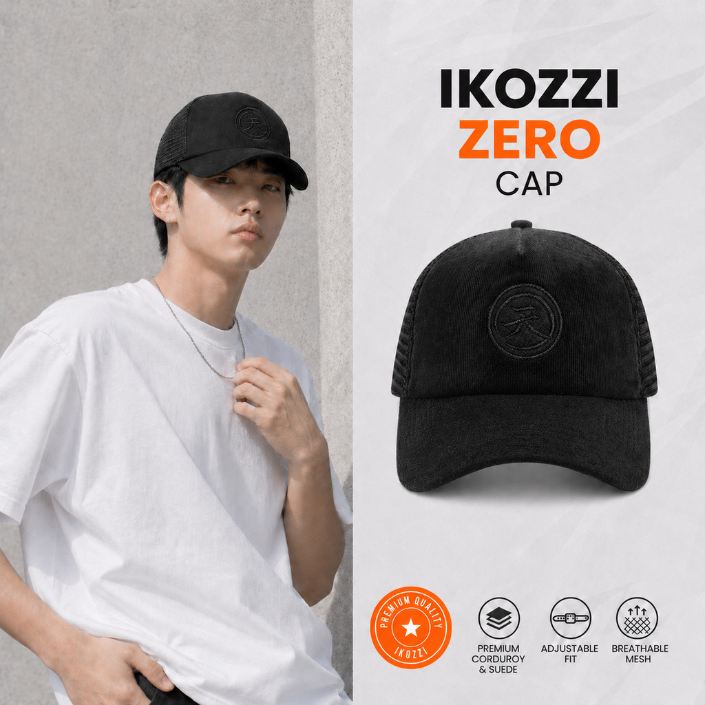 IKOZZI Zero Trucker Cap – หมวก Trucker Streetwear สําหรับผู้ชายและผู้หญิง