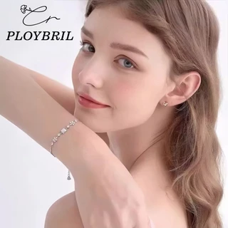 PLOYBRIL✨กำไลข้อมือเงินแท้ Hanami Kitty สร้อยข้อมือคิตตี้ลายดอกซากุระ กำไลผู้หญิงสไตล์เกาหลี เงิน925 S034