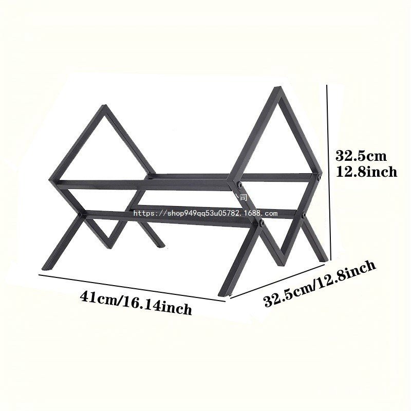 Craft Desktop Bookshelf Record Creative Magazine cd Record Rack Storage Metal Black Rack Iron Storag