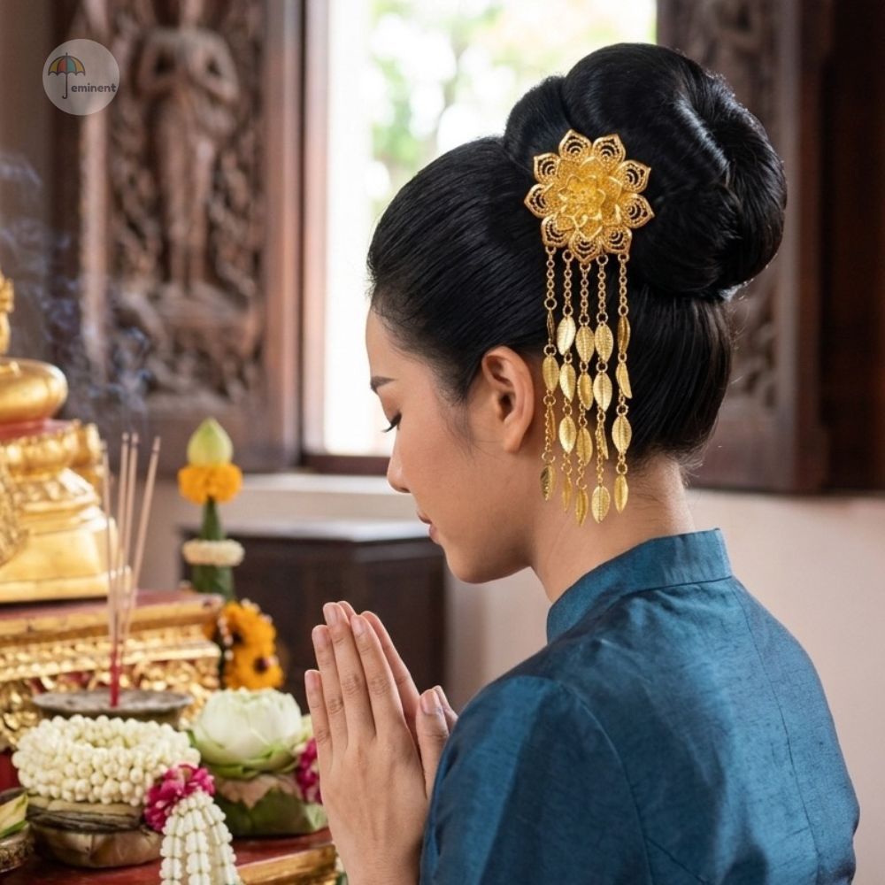 ปิ่นปักผม สีทอง เครื่องประดับชุดไทย ประดับผม ออกงาน งานแต่ง มีหลายแบบ เลือกลายได้ เพิ่มความสวยสง่างาม