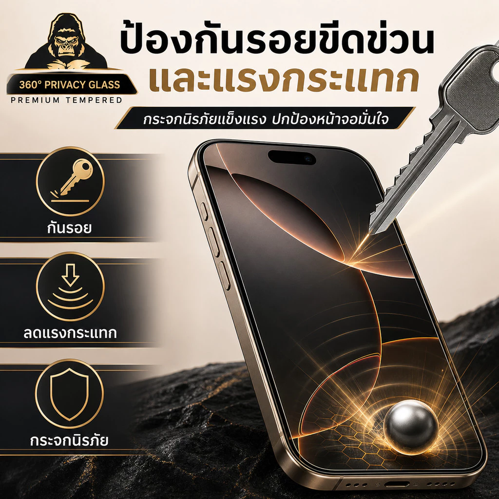 ฟิล์มกระจก กันมอง360องศา KINGKONG สำหรับiPhone11 xmax 7plus IPXS XR 13 16promax 15pro 14promax 15plus 13pro 12promax 12 thumbnail 8