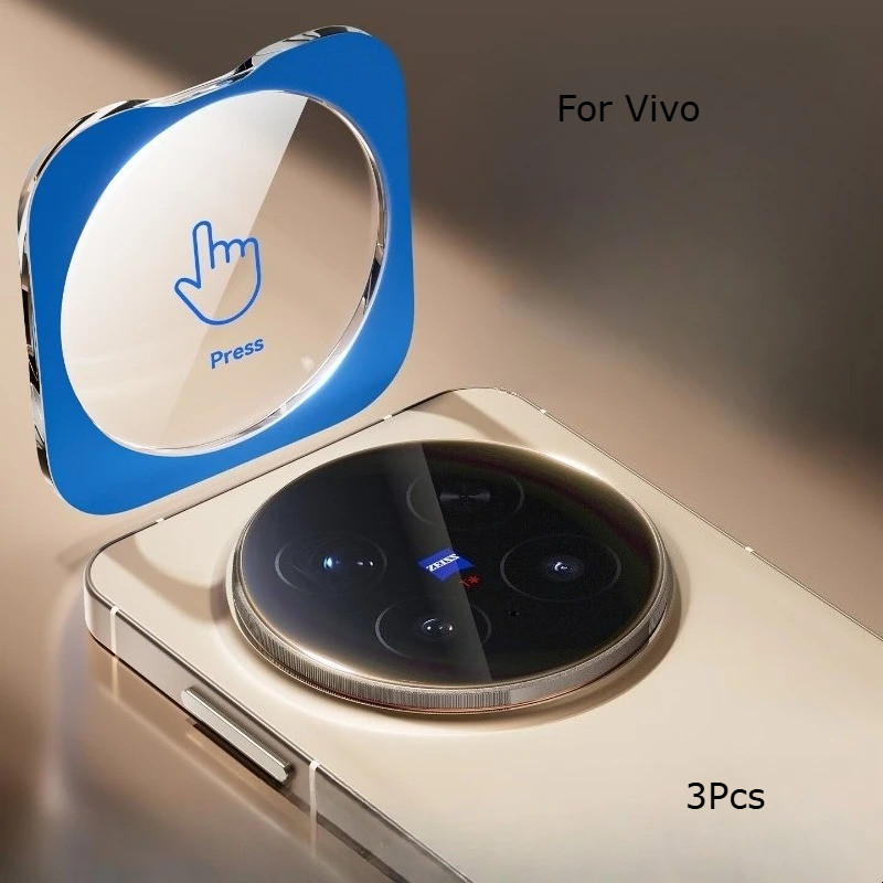3 ชิ้นกาวเต็มกล้องเลนส์ป้องกันสําหรับ Vivo X300 Ultra Pro X300S X200 Pro Mini X100 Ultra Glass เลนส์ฝาครอบ Locator ติดตั้ง