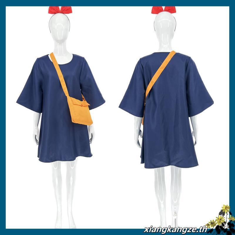 สาว Kiki 's Delivery Service ฮาโลวีนคอสเพลย ์ เครื ่ องแต ่ งกายชุดแม ่ มด Kawaii เด ็ ก Kiki ชุด