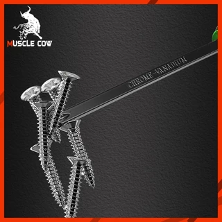 ไขควง Muscle Cow ปากเเฉก-แบน 2 ตัว/ชุด ท้ายตอกได้ ปลายแม่เหล็ก 6 mm x 4" ไขควงปากแบน ไขควงปากแฉก ไขควงตอก
