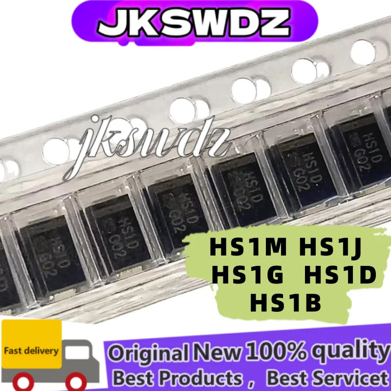 HS1J 20PCS HS1G HS1M HS1D HS1B HS1K HS1F HS1A SMA CHIP Rectifier IC ประสิทธิภาพสูง DO-214AC pxc8