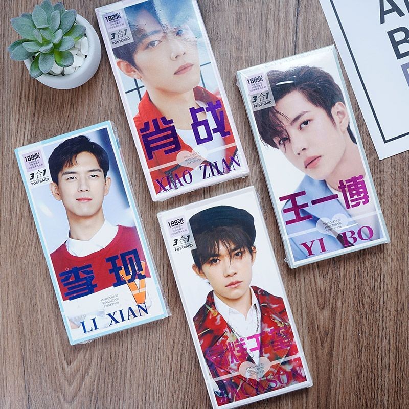 Xiao Zhan Wang Yibo ชุดโปสการ์ด Li Xian Yi Yang Qianxi Wang Yuan การ์ดดาวฉบับสะสมพร้อมสติ๊กเกอร์#现货肖