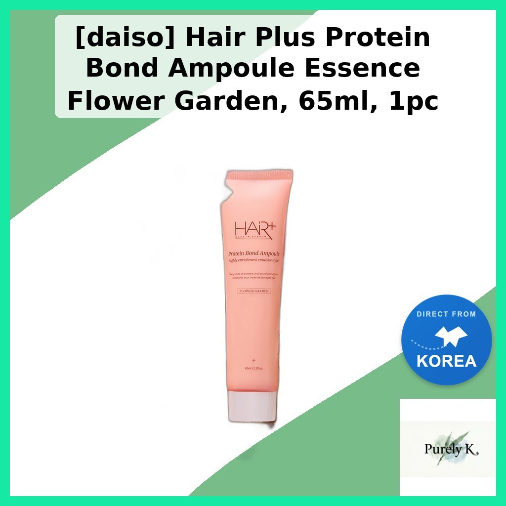[daiso] Hair Plus Protein Bond Ampoule Essence Flower Garden, 65ml, 1pc / Korean Hair Essence by Pur