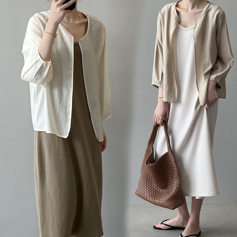 Dahong 99418 สไตล์ใหม่ครีมกันแดดเสื้อผู้หญิงฤดูร้อนสไตล์ใหม่สไตล์เกาหลีหลวม  แขนยาว เสื้อคลุม