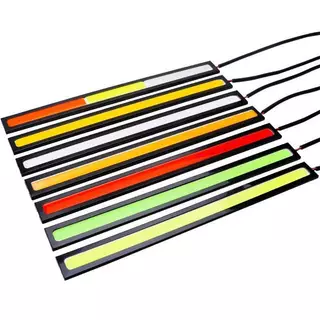 [Bestgogo-t] แถบไฟวิ่งกลางวันสําหรับรถยนต์แถบไฟตกแต่ง Super Bright 12V ไฟ Led Strip สําหรับรถยนต์ 17 ซม.
