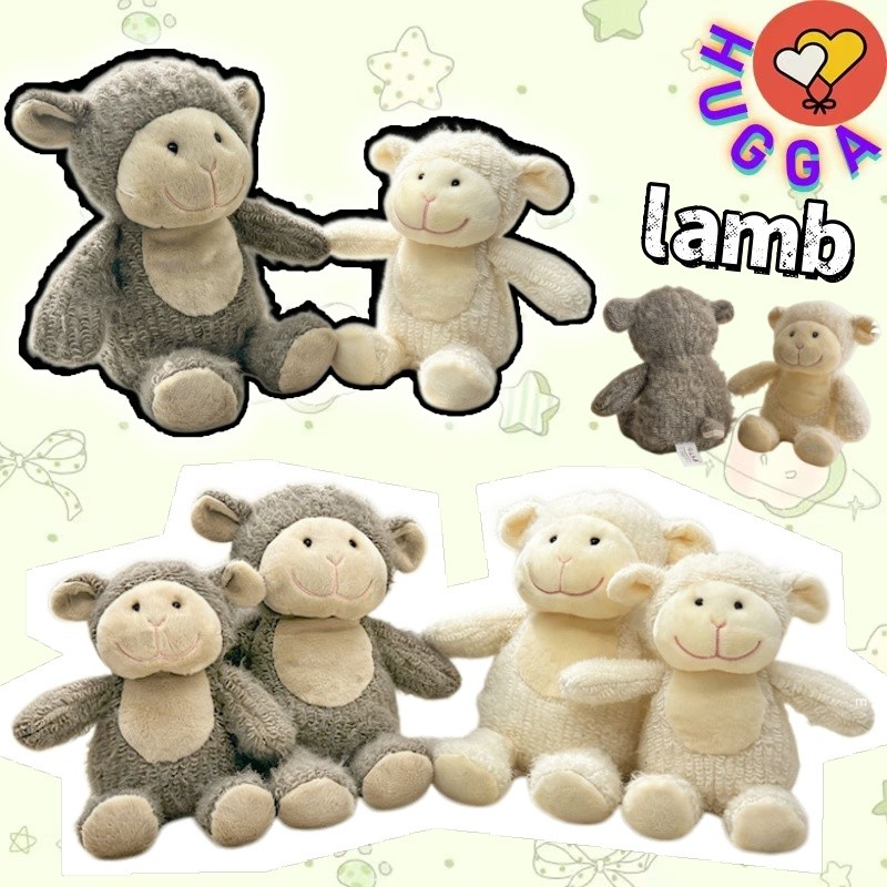 ❤ฮักก้า❤จําลอง Lamb Plushie ของเล่นน่ารักนุ่มแกะ Plush ตุ๊กตา Custom Stuff ของเล่นเด็กวันเกิดของเล่น