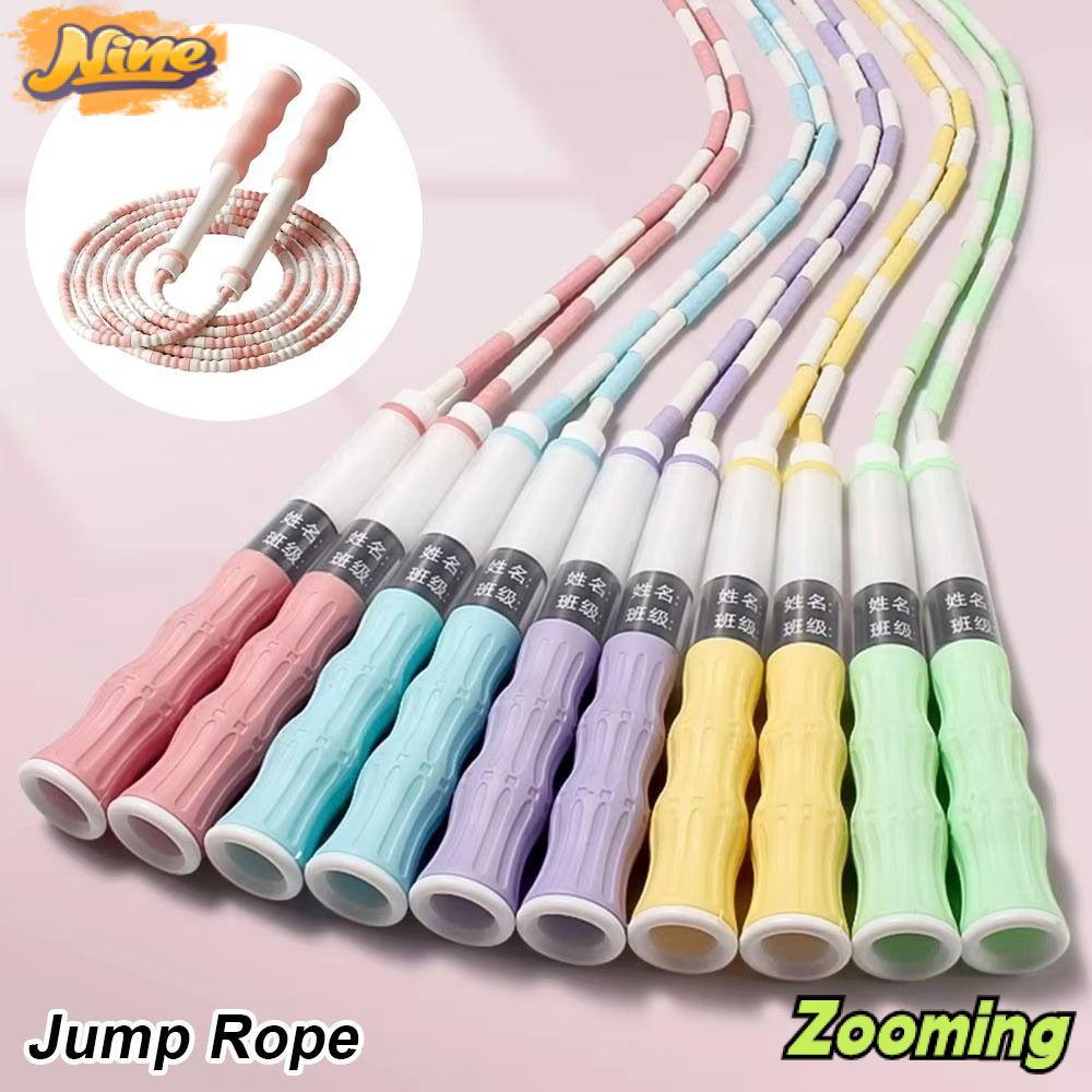 ZOOMING 1 ชิ้นกระโดดเชือก, PVC Soft Beaded Training Rope, Skill Jumping 2.8M Segmented Fitness Gym Rope สําหรับผู้เริ่มต้นผู้ใหญ่เด็ก