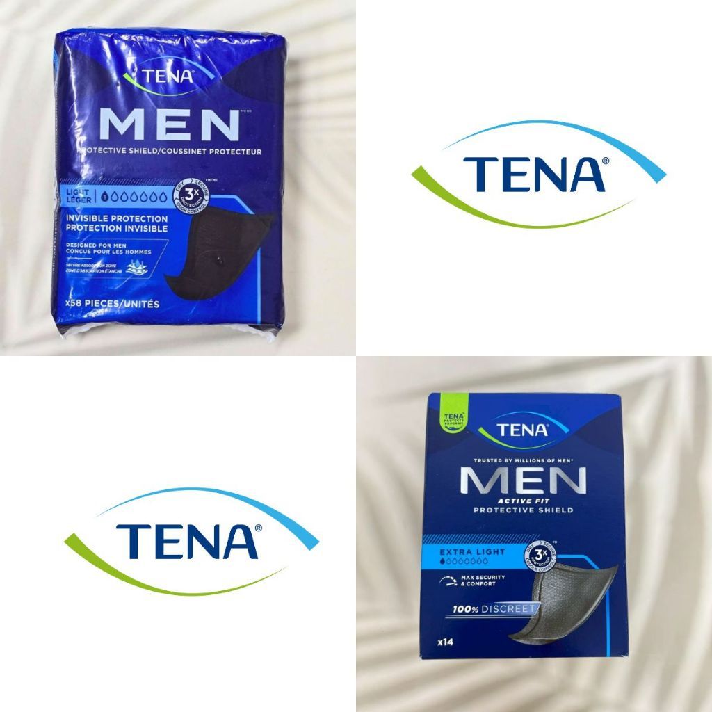 [Tena®] MEN Protective Shield For Men, Light 58 Pcs.ทีน่า แผ่นอนามัยลดความอับชื้น สำหรับผู้ชาย กันปัสสาวะหยดเล็กๆ น้อยๆ