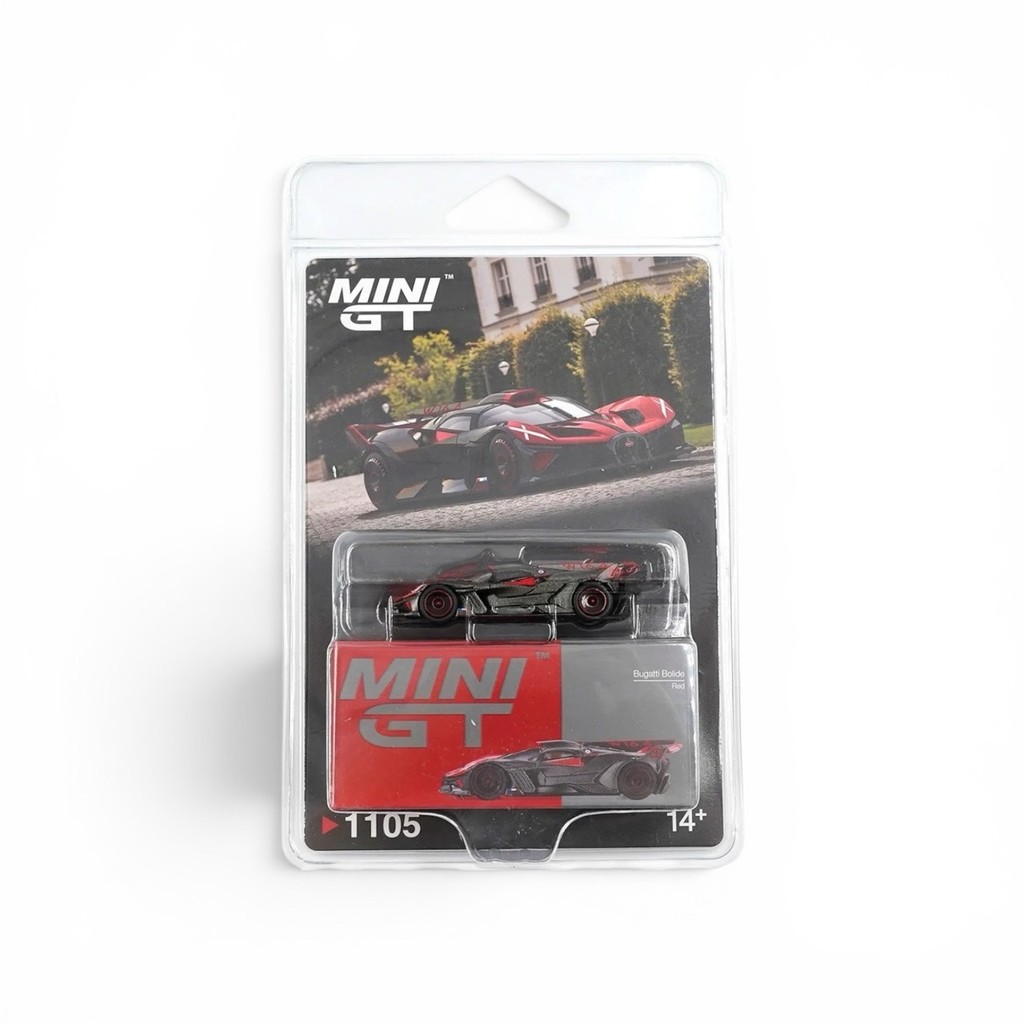 MINI GT No.1105 Bugatti Bolide Red Blister packaging MGT01105-BL