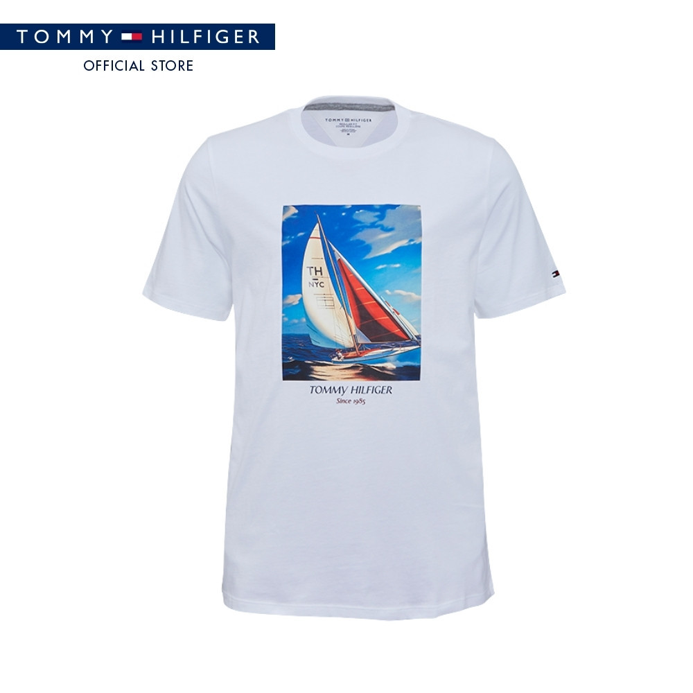 Tommy Hilfiger เสื้อยืด ผู้ชาย รุ่น XM0XM07436 YCF - สีขาว
