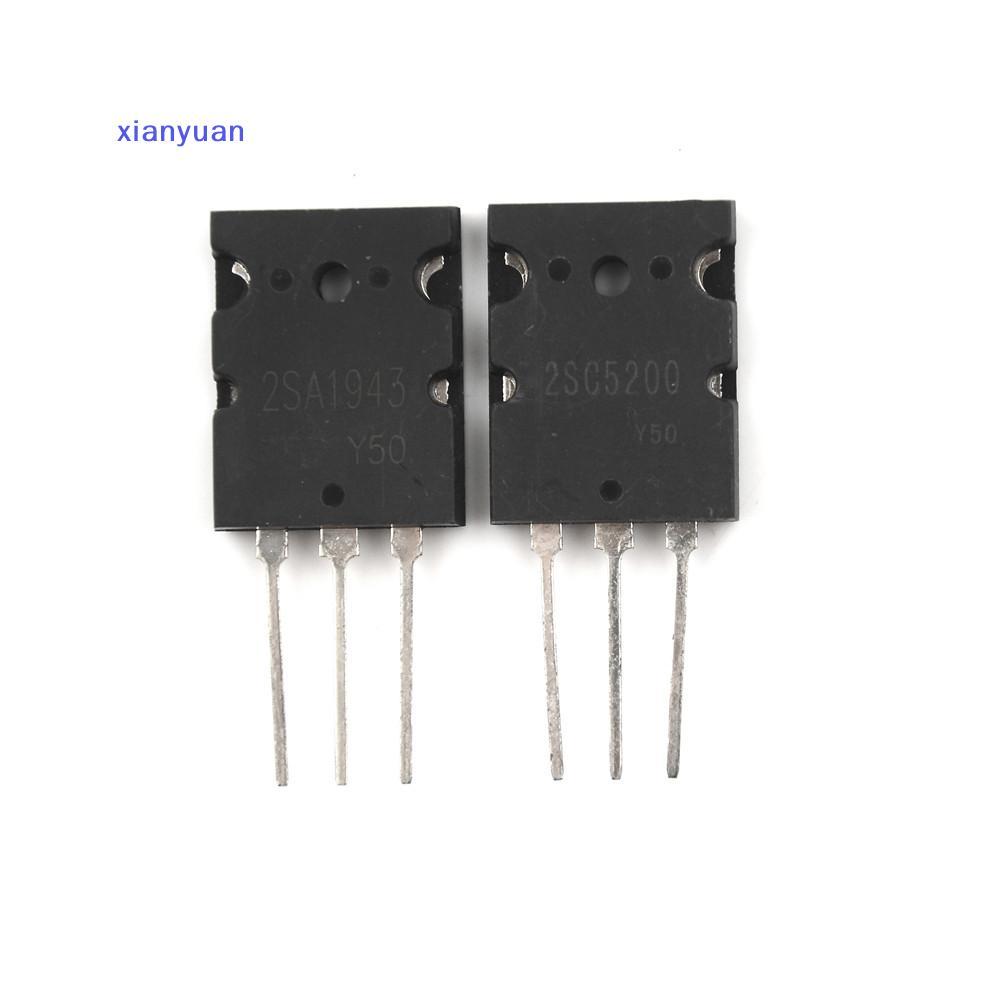 [xianyuan] ใหม่ 1 คู่ OR 2PCS ทรานซิสเตอร์ TO-3PL 2SA1943-O 2SC5200-O 2SA1943 2SC5200 A1943 C5200 XY