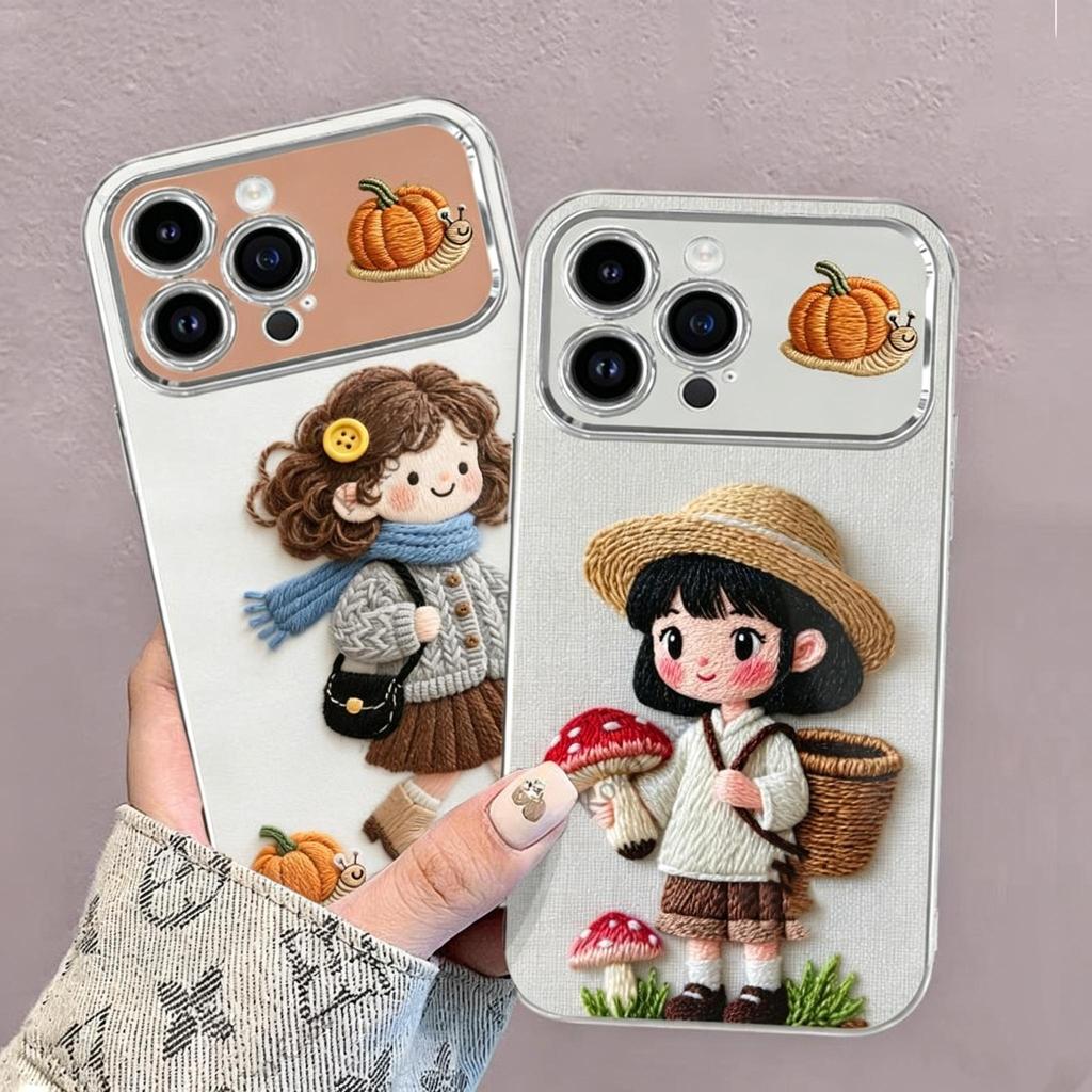 เคสโทรศัพท์ลายสาวน่ารักใช้ได้กับ iPhone 11/12/13/14/15 Pro/17 Pro/16 Pro Max, X/MAX/XR, 7/8 Plus, เคสโทรศัพท์คุณภาพสูง.