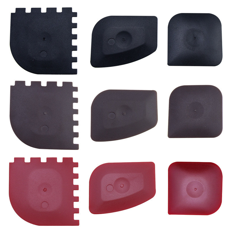 3PCSPC Cast Iron Scraper Heavy Duty Grease Griddle ทําความสะอาดแบนสแควร์ขอบน้ํามันไม้พายสําหรับ Pan 