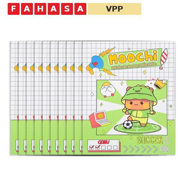 ชุดสมุดโน๊ตนักเรียน Moochi 6 ชิ้น - 4 ถ้วยสี่เหลี่ยม - 96 หน้า 120gsm - The Sun - ไดโนเสาร์