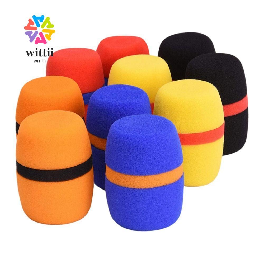 WITTII 5PCS ฝาครอบไมโครโฟนอุปกรณ์เสริม Mic Pop Filter ฟองน้ําหนา