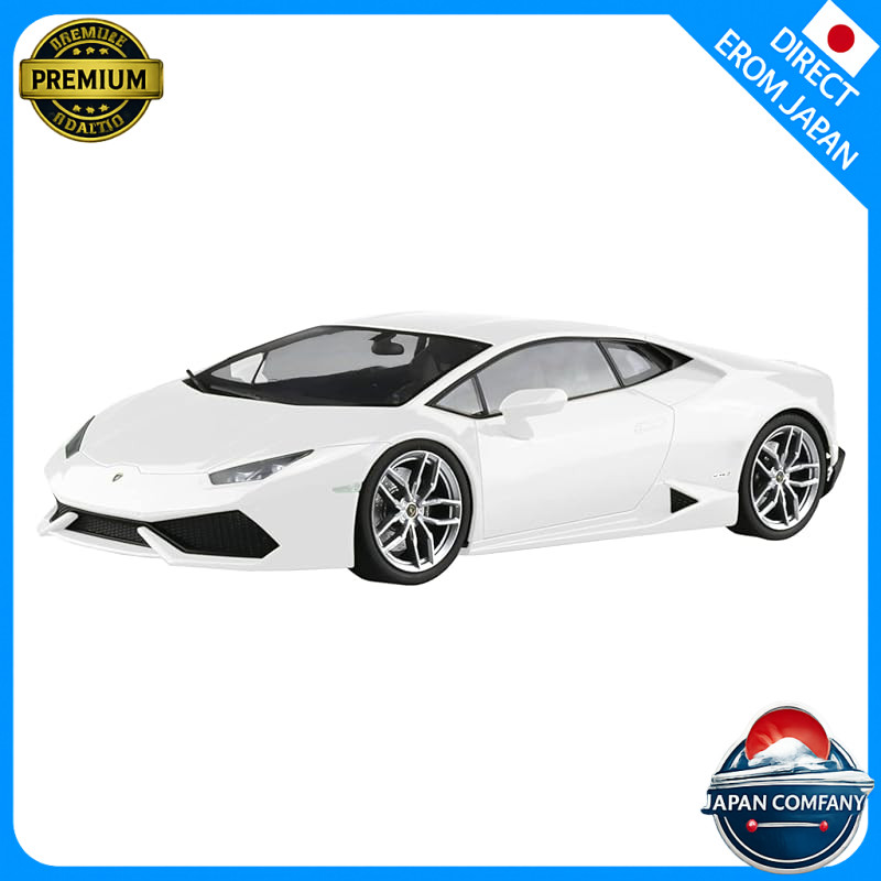 Aoshima 1/24 Pre-painted Model Series 2014 Lamborghini Huracan White Painted Plastic Model 04-B Gree