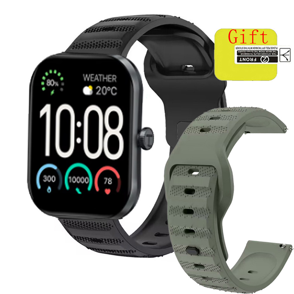 Haylou S6 smart watch สายซิลิโคนสําหรับ Haylou S6 smart watch สายคล้องสายรัดข้อมือนุ่มสร้อยข้อมือกีฬ
