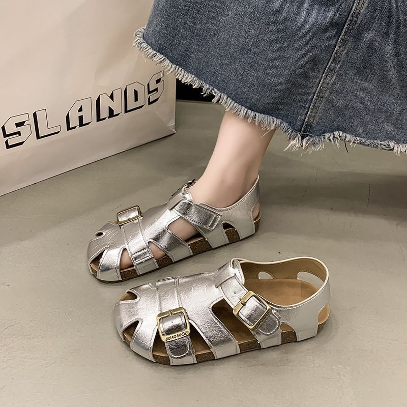 รองเท้าผู้หญิง Baotou รองเท้าแตะผู้หญิง 2025 ทํางาน All-Match ไม่ยาง Birkenstock สไตล์โรมัน กีฬา 5.12