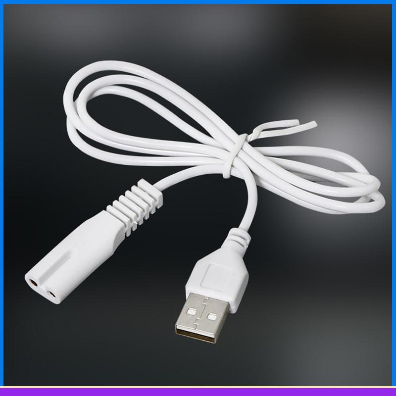 0.8/1M สาย USB สายชาร์จชุดรูทองแดง 5V ไฟฉายเครื่องโกนหนวดผม Clipper ลวดรูเดียว 1.5 1.8 2.3 null