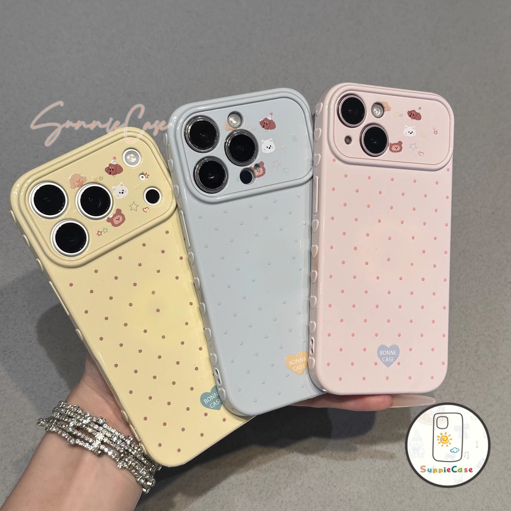 จุดคลื่นที่เรียบง่ายสีทึบวัสดุบรรยากาศที่เหนือกว่า IPhone 17 16 13 15 11 14 12 Pro Max 6 8 6s 7 15 14 Plus