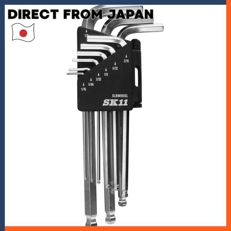 SK11 Ball Point Hex Key Set With 25 Degree Tilt Angle SLBW0