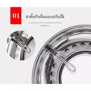 หนาพิเศษ!!! ฝาครอบเตาแก๊สสแตนเลส บังลม ช่วยประหยัดพลังงาน ขนาด 30 ซม.