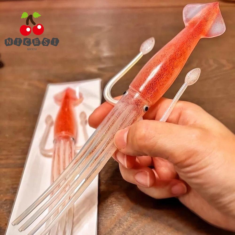 NICESI Octopus Noodle Fork, Thermal-Resistant Portable Food Picks, Creative 3-in-1 Cooking Tools Squ