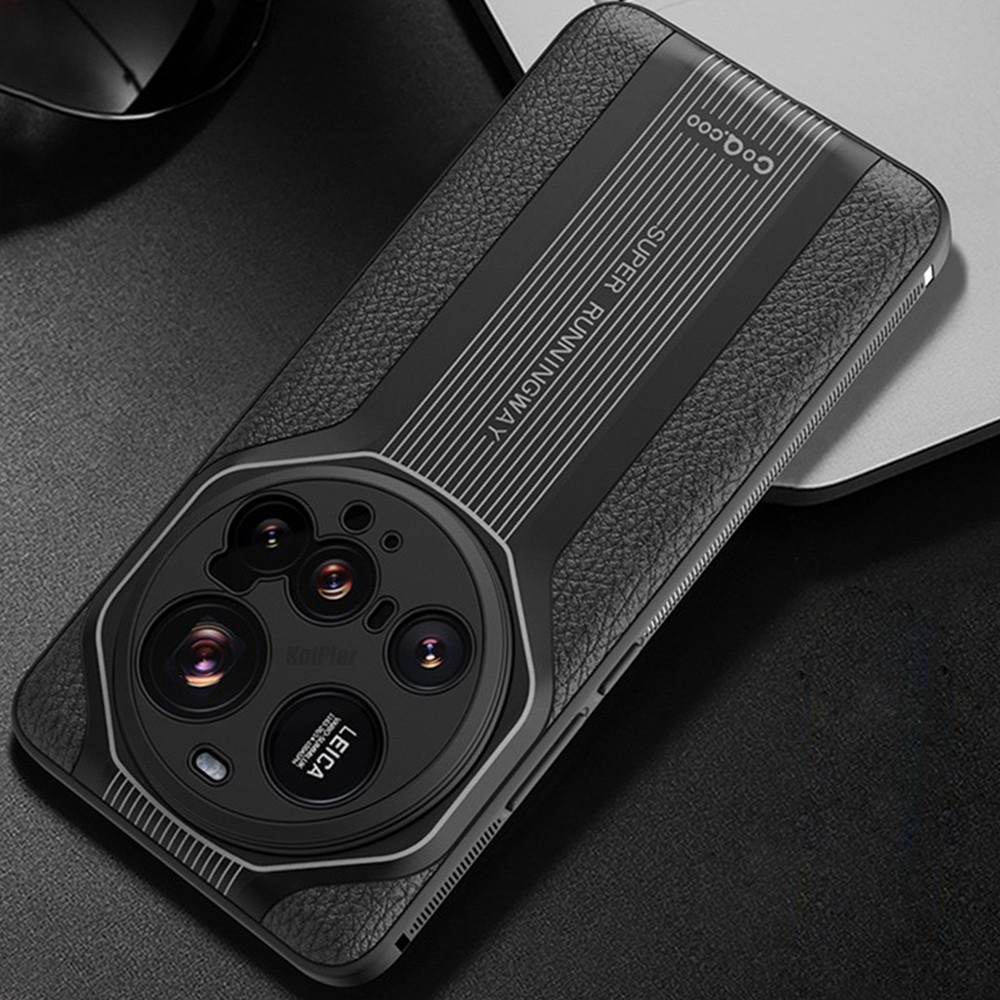 หรูหราลิ้นจี่หลอดเลือดดําซิลิโคนเคสโทรศัพท์สําหรับ Xiaomi Mi 15 Ultra MI15Ultra Soft ภาพวาด TPU เกรา