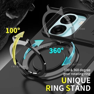 Casing For OPPOA6 OPPO A6 Pro T C S A6C A6X A6T A6S OPPOA6t Pro A6tPro A6Pro OPPOA6s/6X 5G 4G Shockproof Phone Case Metal Armor Ring Bracket Stent Back Push Camera Lens Privacy Protect Holder Back Casing Cover