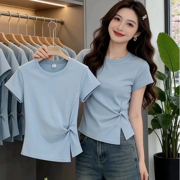 เสื้อยืดแขนสั้นสำหรับเด็ก สไตล์ลำลอง สวมใส่ง่ายในฤดูร้อน Y10917