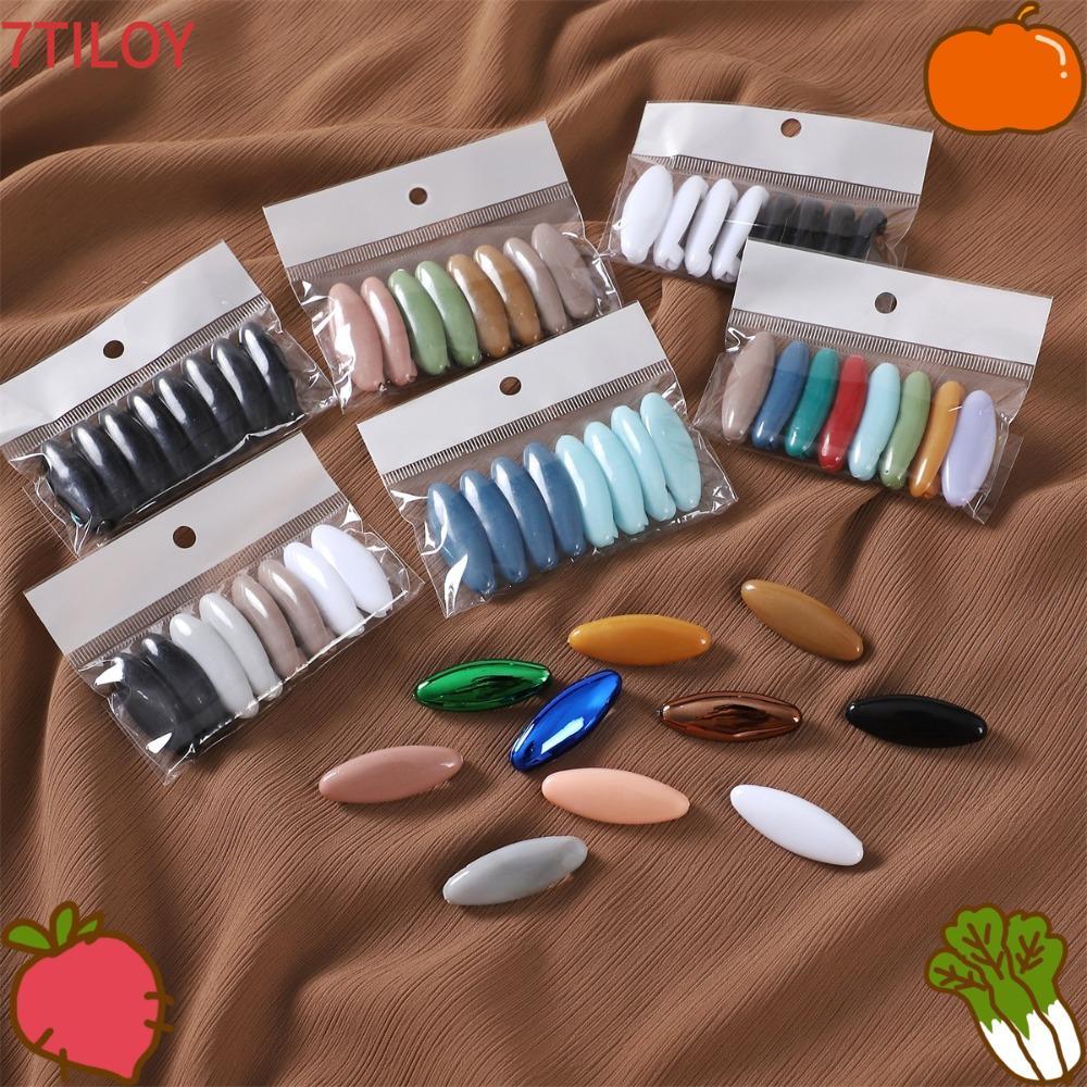 7TILOYSHOP 8 ชิ้น/เซ็ต Hijab เข็มกลัด, Fix ผ้าพันคอผ้าพันคออุปกรณ์เสริมเข็มกลัดพลาสติกเข็ม,สีทึบ Elegantly Safety Pin