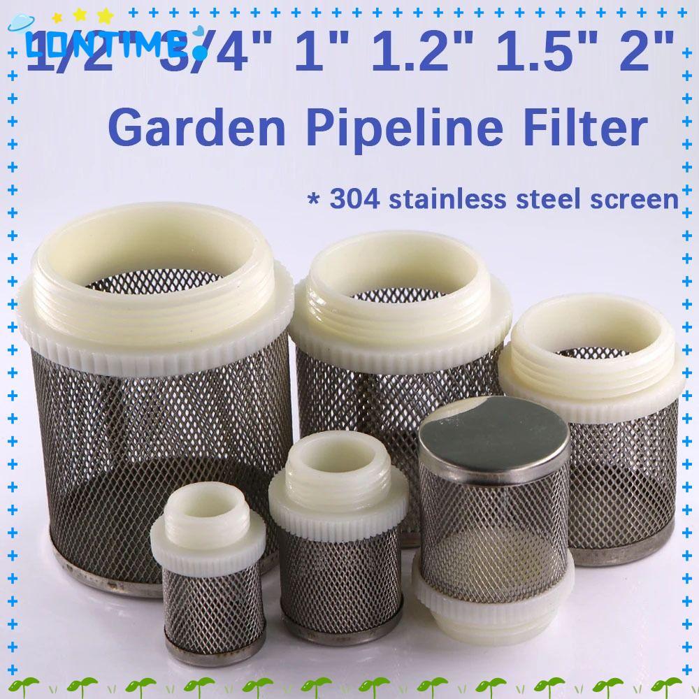 LONTIME 1 ชิ้นท่อกรอง,ปั๊มน้ํา Fitting 304 สแตนเลสตาข่ายกรองหน้าจอ, Joint Percolator Water Clean 1/2 "3/4" 1 "กรองสําหรับ Micro ชลประทาน Aquarium Fish Tank