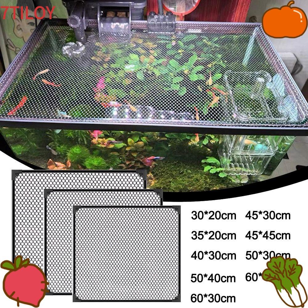 7TILOYSHOP Aquarium Anti-jump ,ติดตั้งง่าย DIY Fish Tank ฝาปิด,ทนทานแม่เหล็กเต่าถัง Aquarium