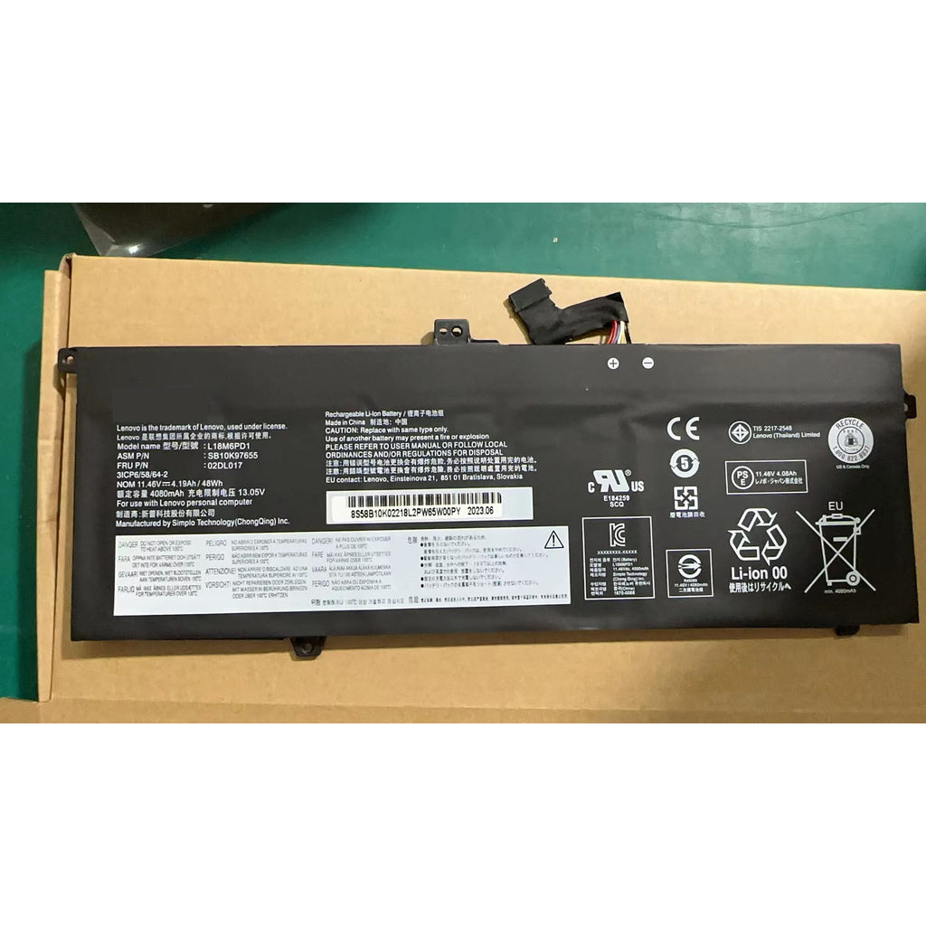Suitable for Lenovo X13 X390 X395 L18M6PD1 L18L6PD1 L18C6PD1 Laptop Battery